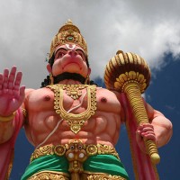 Gigantic Idol of Hanuman at a Ram Temple near Mysore, Karnataka.
