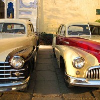 These vintage cars were parked by the entrance in front of the private residential area of Udaipur City Palace.