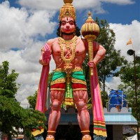 Gigantic Idol of Hanuman at a Ram Temple near Mysore, Karnataka.